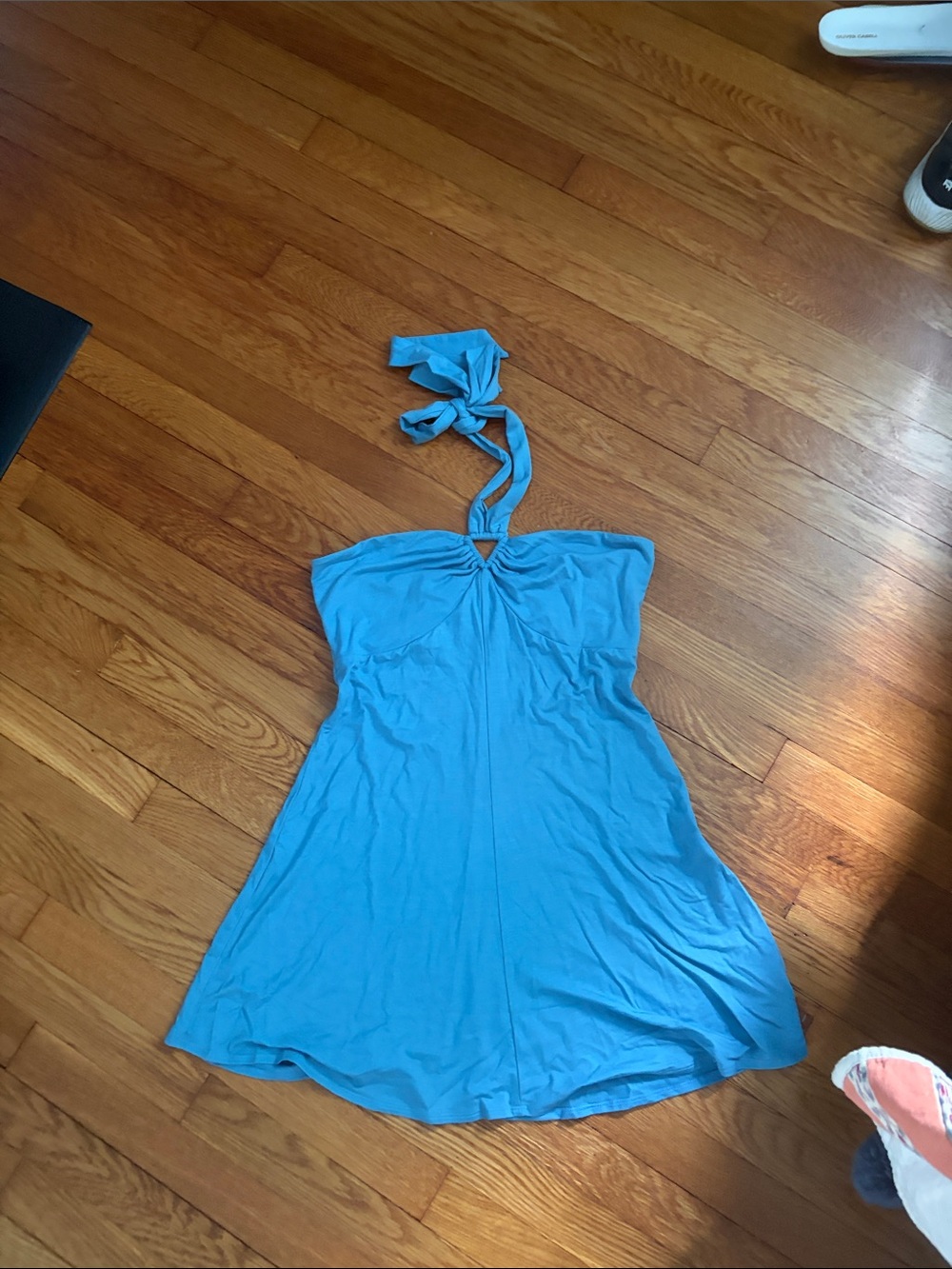 Reformation Blue Halter Sundress